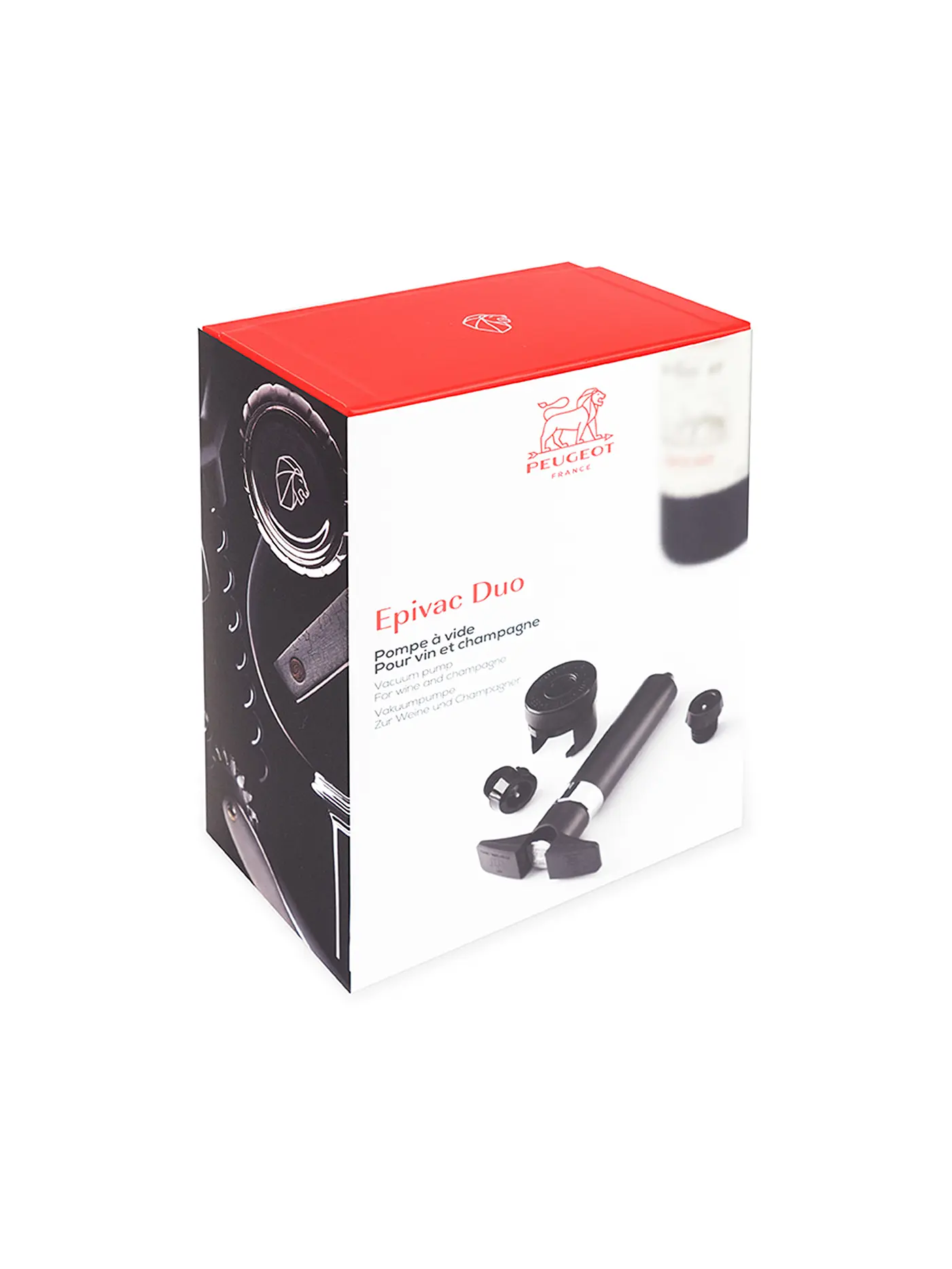 PEUGEOT | Vakuumpumpe für Wein und Champagner Epivac Duo 15cm Schwarz | 